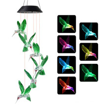 Carillon solaire imperméable à l&#39;eau de jardin de colibri de LED